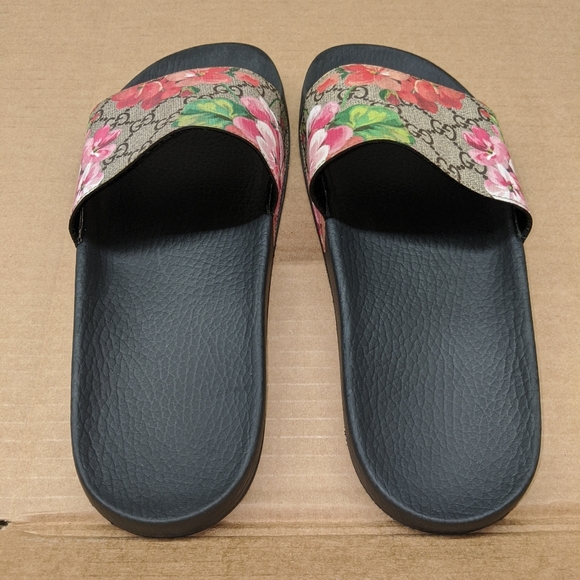 GUCCI GG BLOOMS SUPREME SLIDE SANDAL 408508 KU200 - Picture 7 of 8